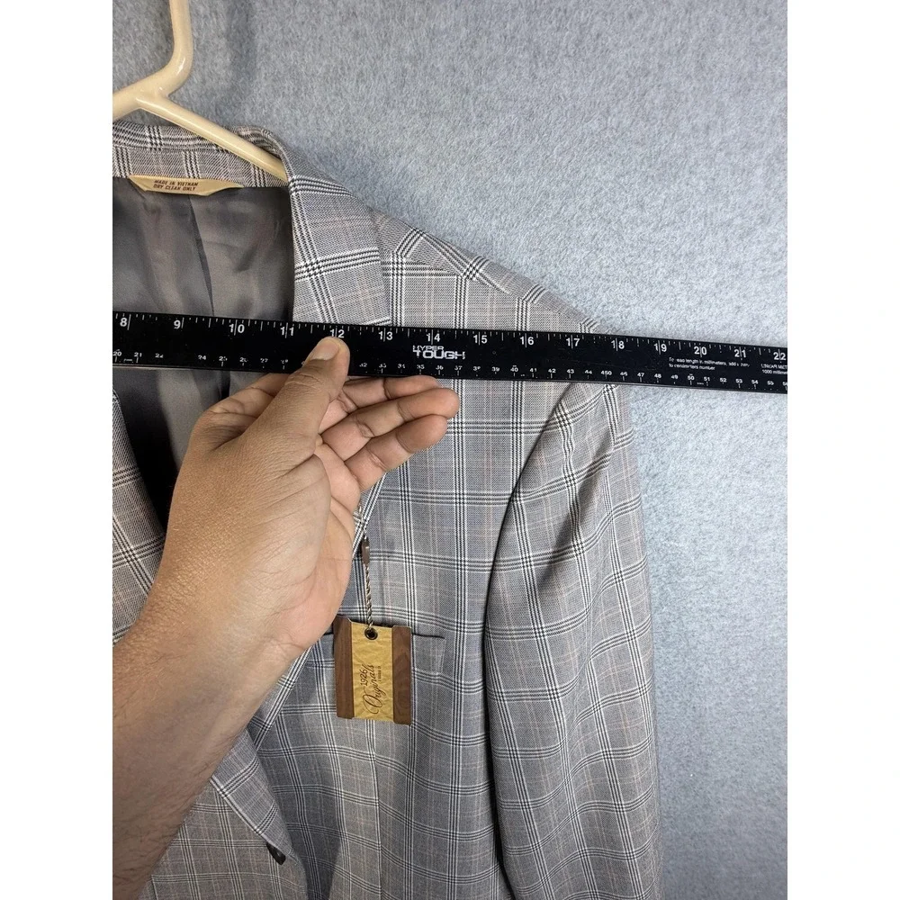 1926 Originals Blazer Mens 42R Gray Plaid Tweed Sport Coat Straight Fit‎